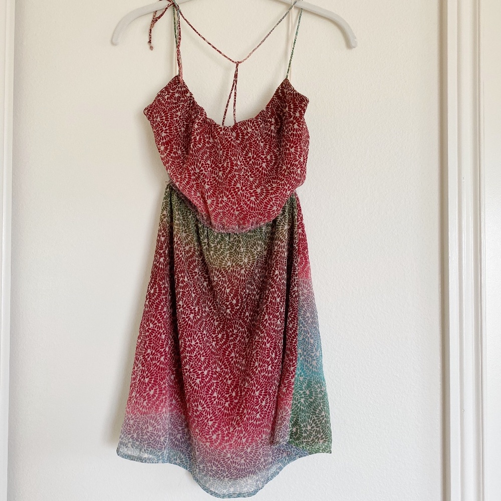 Roxy Summer Sun Mini Dress. Adjustable Straps